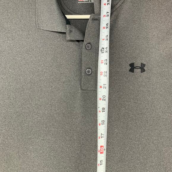 Under Armour Heatgear Loose Fit Gray Short Sleeve Men's Polo Shirt Size XL - Picture 5 of 14